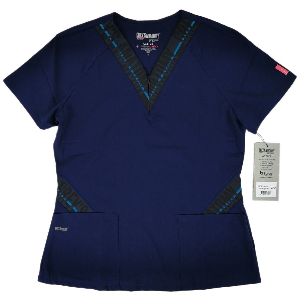 Grey's Anatomy Scrub Top GVST017-IBBS Blue Tonic